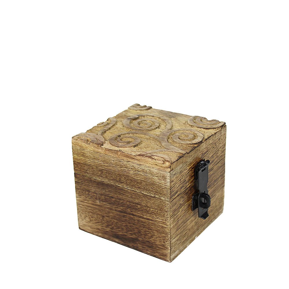 Tree of Life Mango Wood Trinket Box from Hilltribe Ontario