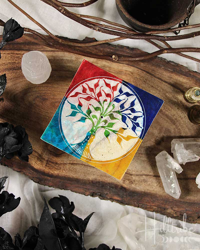 Tree of Life Soapstone Incense Holder from Hilltribe Ontario