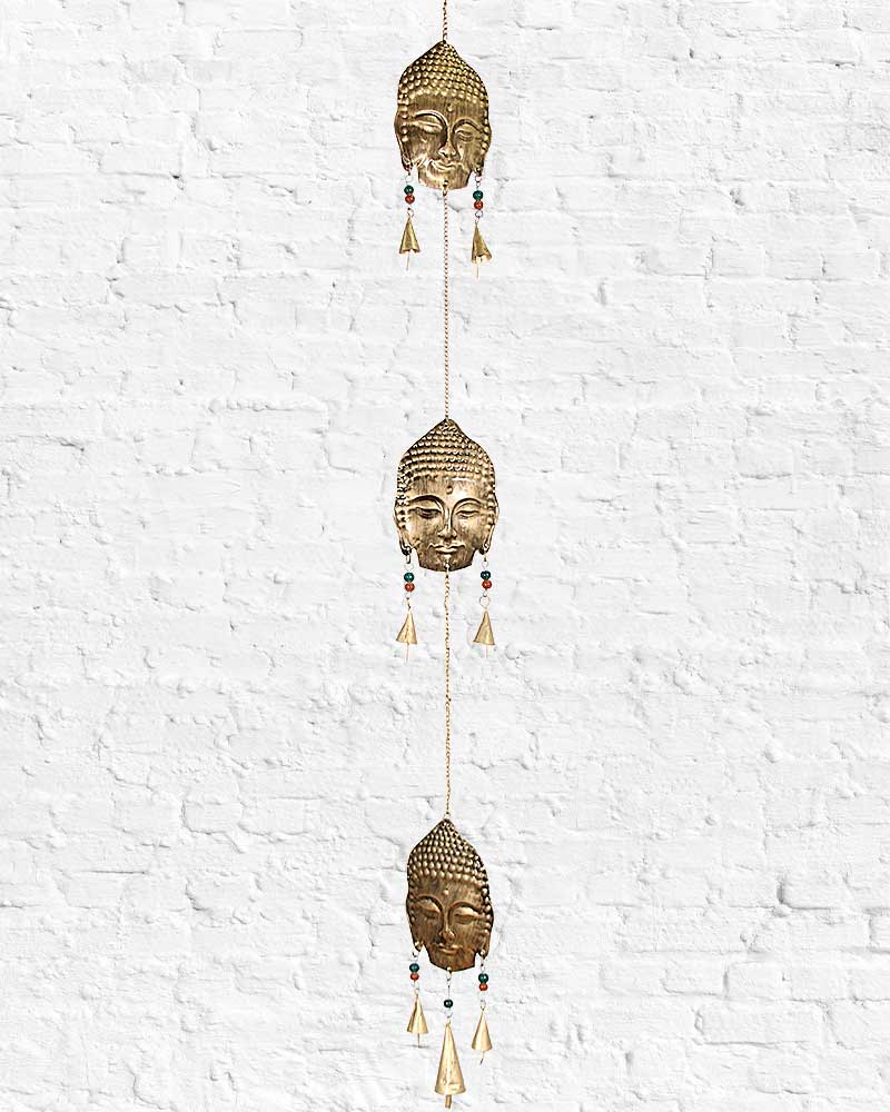 Triple Buddha Hanging Wind Chime from Hilltribe Ontario