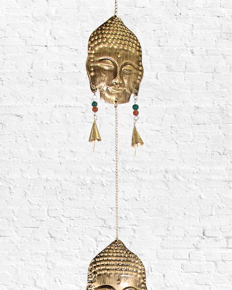 Triple Buddha Hanging Wind Chime from Hilltribe Ontario