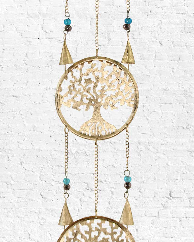 Triple Tree of Life Wind Chime from Hilltribe Ontario
