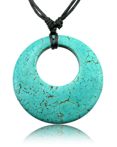 Turquoise Disc Adjustable Necklace from Hilltribe Ontario