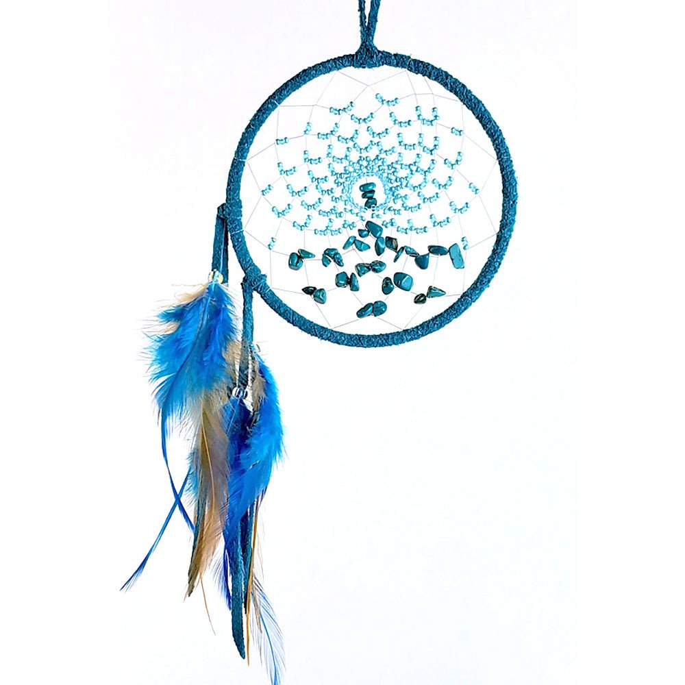 Turquoise Gemstone Energy Flow Dreamcatcher 4" from Hilltribe Ontario