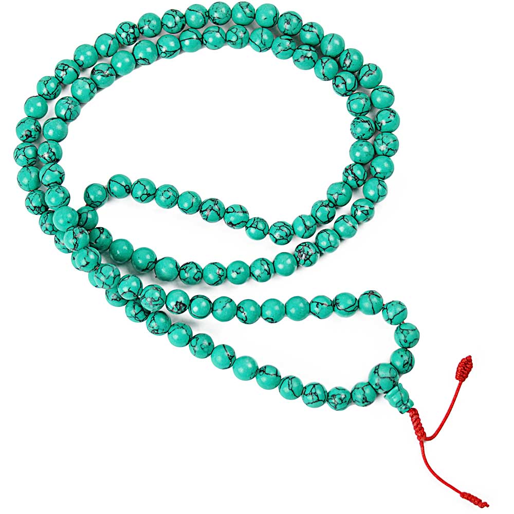Turquoise Japa Mala from Hilltribe Ontario