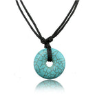 Turquoise Shield Adjustable Necklace from Hilltribe Ontario