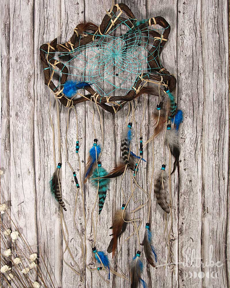 Turquoise Wanderer Dream Catcher 12" from Hilltribe Ontario