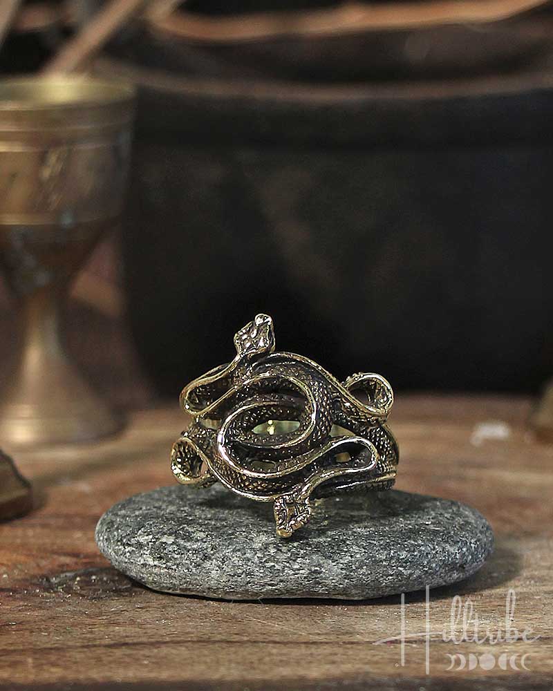 Twisted Snakes Adjustable Ring from Hilltribe Ontario