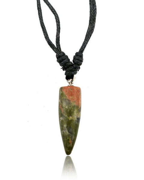 Unakite Point Adjustable Necklace from Hilltribe Ontario