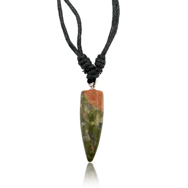 Unakite Point Adjustable Necklace from Hilltribe Ontario